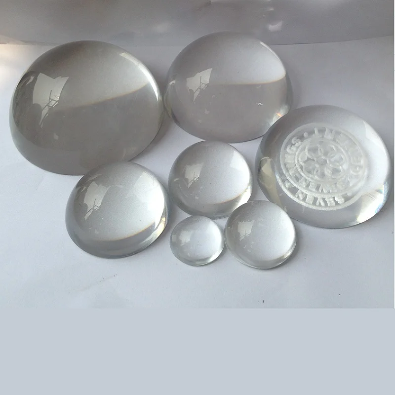 Custom Magnifier Glass Hemisphere Personalized Half Dome Crystal Ball Sphere for Paperweight Decoration
