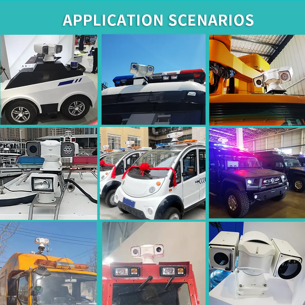 product all terrain ptz camera 150m night vision 360 rotation  defrost ip66 rs485 for construction vehicles  cargo ships-12