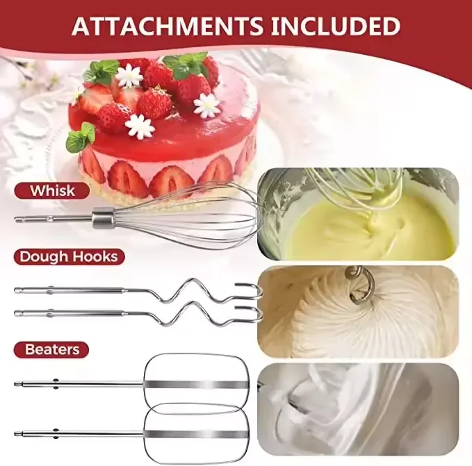 Multi-purpose Rechargeable 11.1V 2000mah Battery Food Mixers Machine Hand Mixers