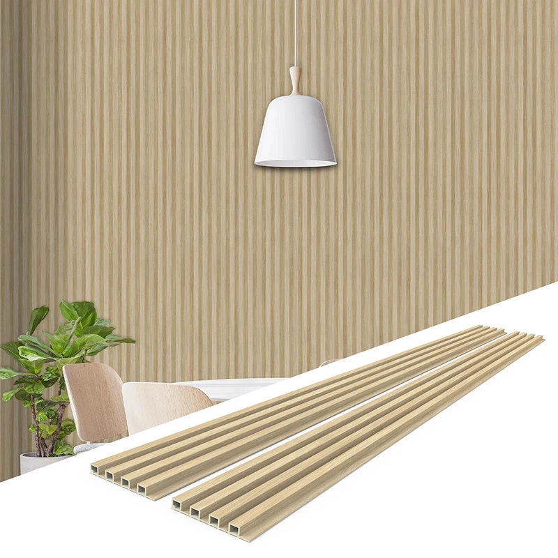 OEM waterproof Fireproof wpc fluted wall boards indoor wpc wall panel ...