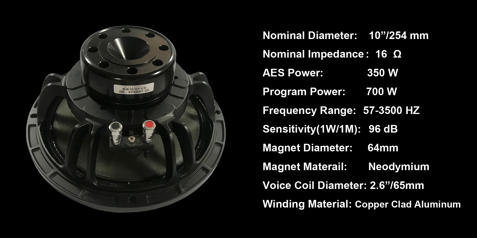 speaker 10 inch 16 ohm