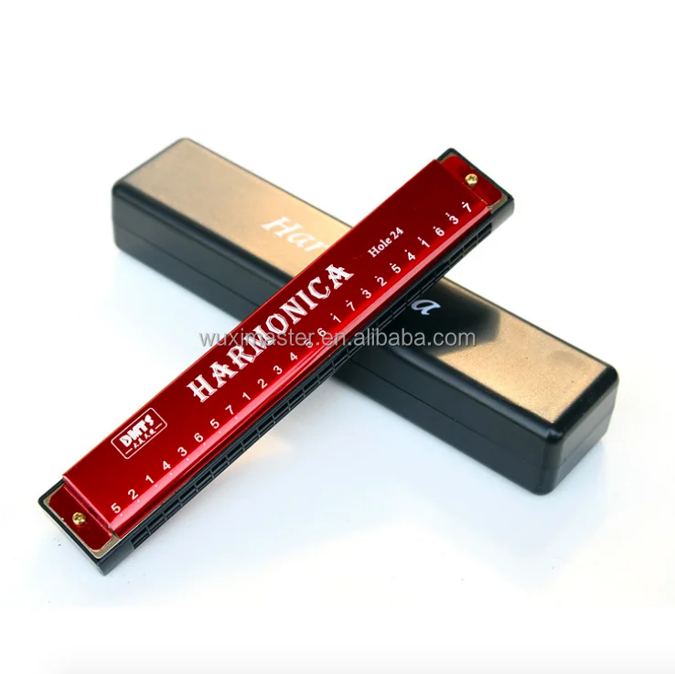 24 Holes C Key Metal Harmonica Chromaric Harmonica Elegance  Mouth Organ