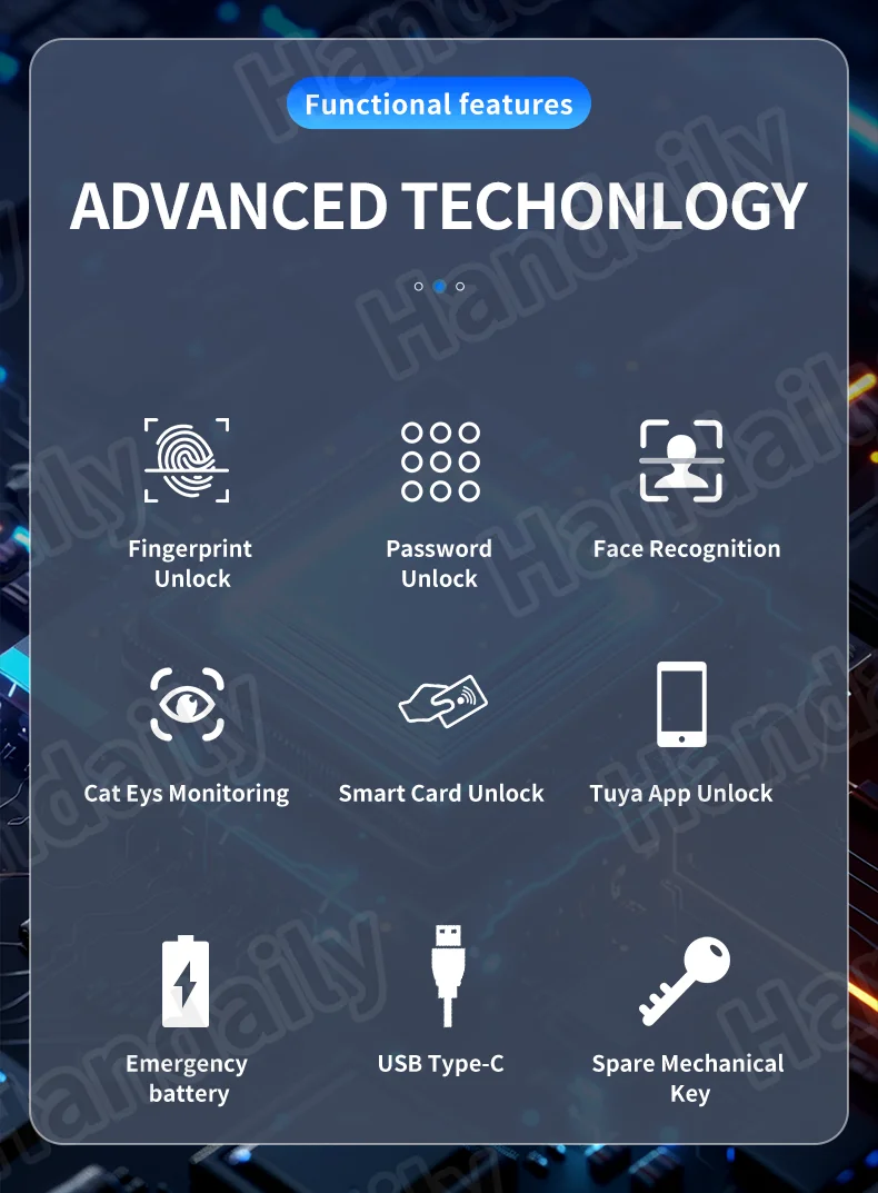 factory security tuya wifi 3d face recognition fingerprint smart lock keyless intercom digital cerradura inteligente door lock xf14s-1