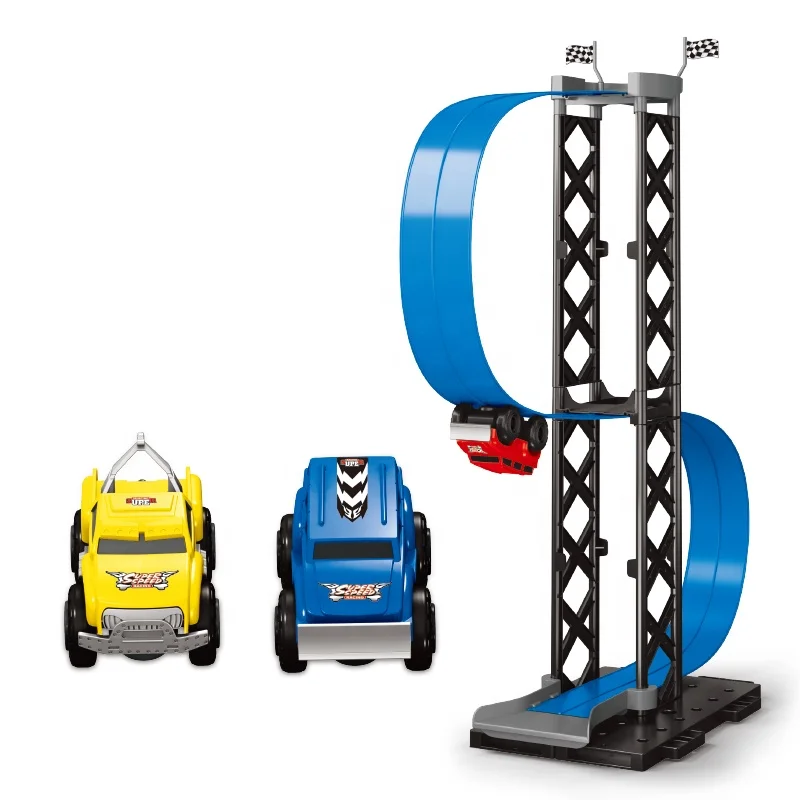 DIY Assembly Educational Vehicle Racing Toys Magnetic Anti Gravity Race Track With Mini Cars Race Car Track for Kids