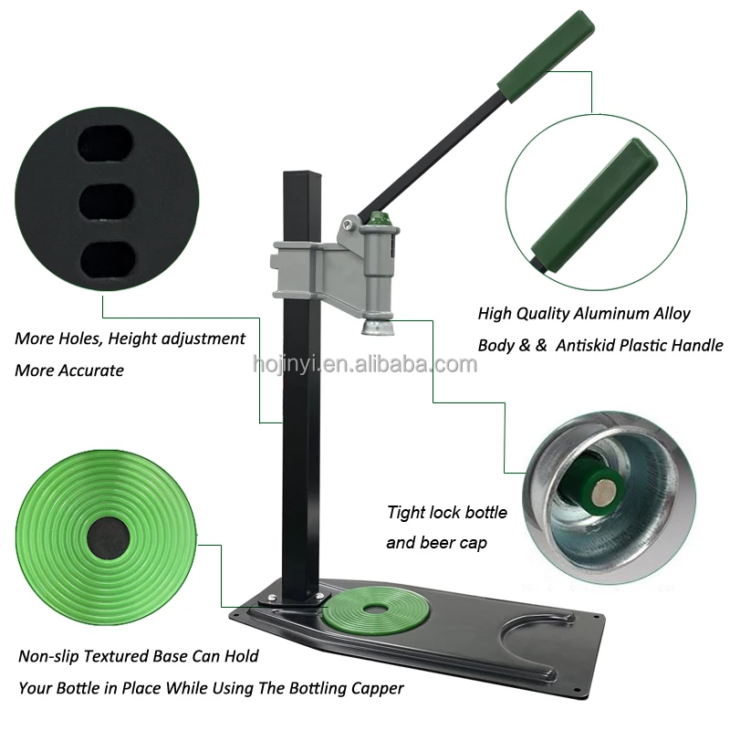 Bench Bottle Capper Adjustable Manual Capping Machine For Homebrew Beer