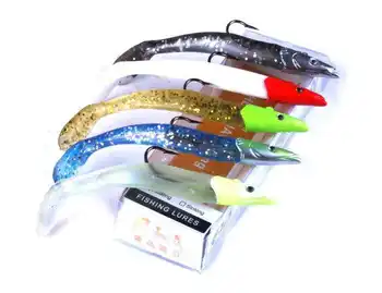 Free Shipping Lead Head Jig Bottom Bait Soft Plastic Fishing Lure for Ocean Boat Fishing Bass/Perch & Carp 19g 11cm – Soft Lure – view 2