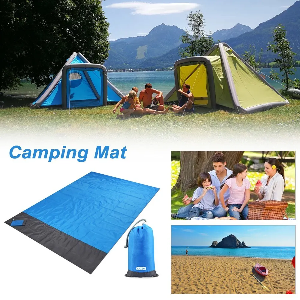 Camping Mat Waterproof Beach Blanket Portable Outdoor Picnic Ground Mat Picnic Blanket 1.4 * 2m