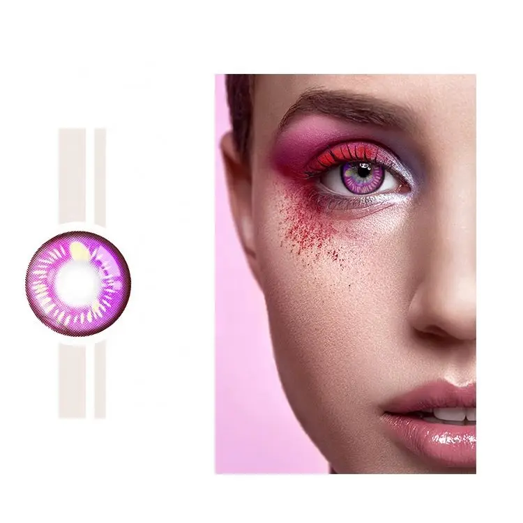 AFancy Pro Color Coscon 8 Colors Anime Eye Soft Lenses Disposable Silicone Hydrogel Contact Lenses Halloween Crazy Contact Lens