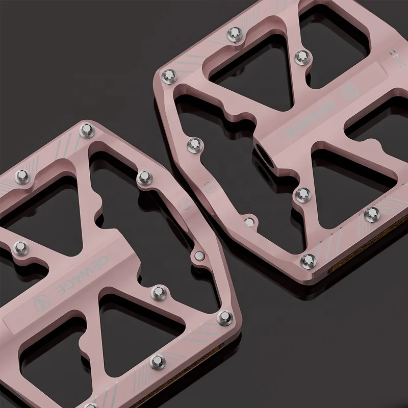 GEWAGE Ultralight Pink and White Color 3 Bearing MTB BMX Pedals