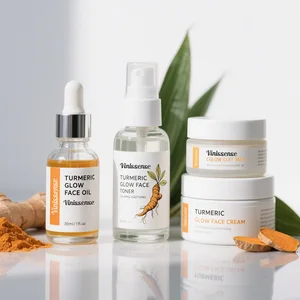 Natural Vitamin C AHA Arbutin Paraben-Free Hyaluronic Acid Herbal Cruelty-Free Nourishing Whitening Anti-Wrinkle Skin Set