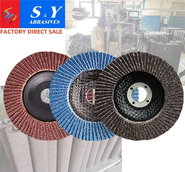 Professional factory direct 4.5 inch 115x22mm aluminum oxide flap discs for all type of iron and steels grinding