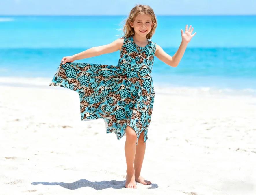 USA Independence Day 4th of July Kids Girl Twirl Dress
