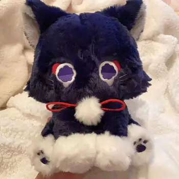 Game Anime Figure Stuffed Cat Plush Toy Fluffy Impact Wanderer Pet Scaramouche Cat Plush Toy Cosplay Mascot Gift For Kids