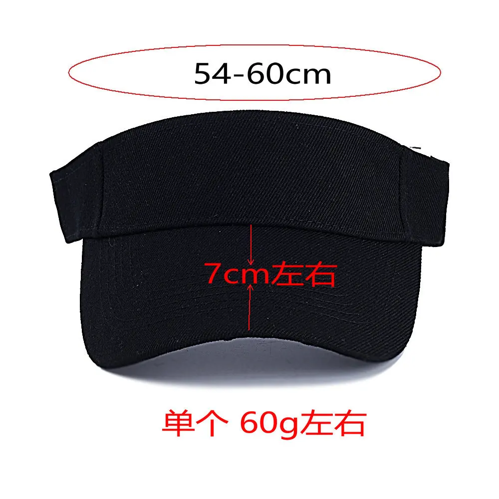 Wholesale Premium Quality Multi-colored Washed Cotton Advertising Sun Protection No Top Peaked Visor Caps With Logo