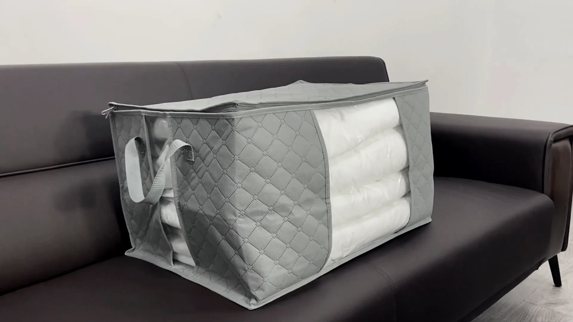 Wholesale Under Bed Bag Organizer With Handle Clear Window Clothes