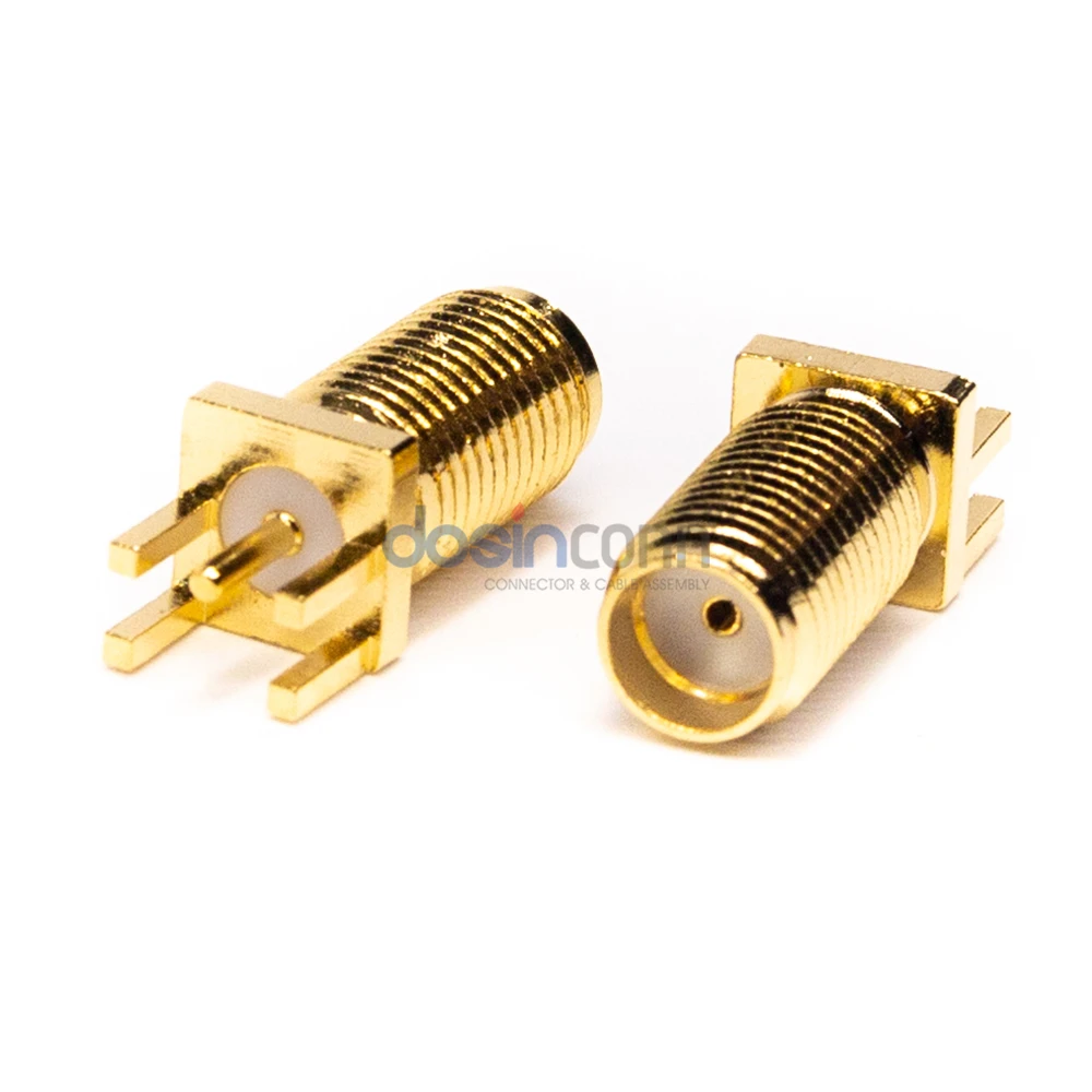 Sma Female 50 Ohm Terminator Sma Connector SMA Straight Jack RF Connector Edge Mount for PCB