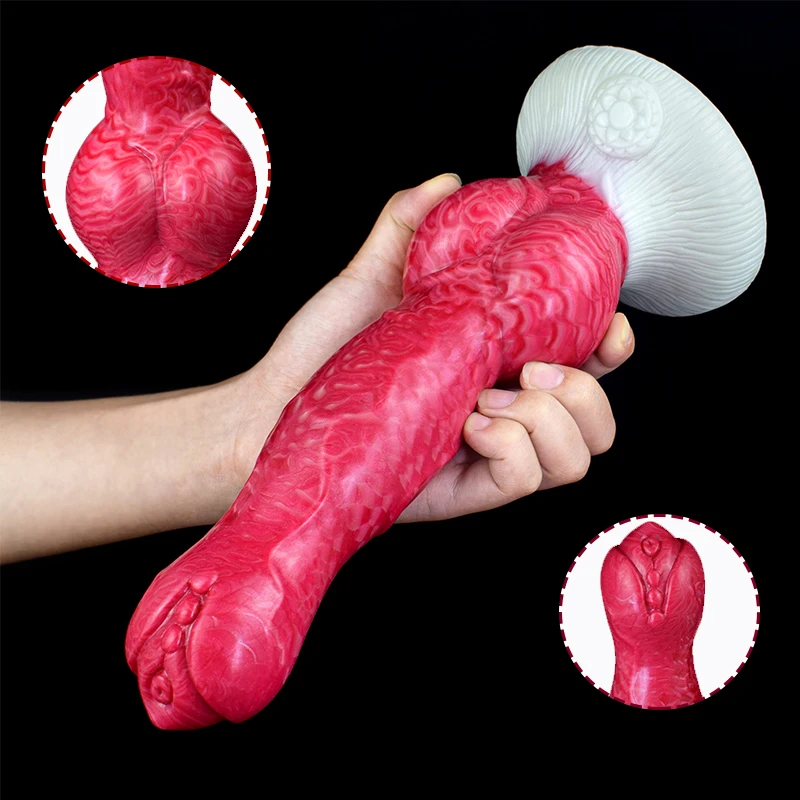 NNSX Large Knot Dog Dildo With Suction Cup Soft Silicone Long Bloody Animal Penis Plug Woman Ass Anal Sex Adult Supplies Gay Toy