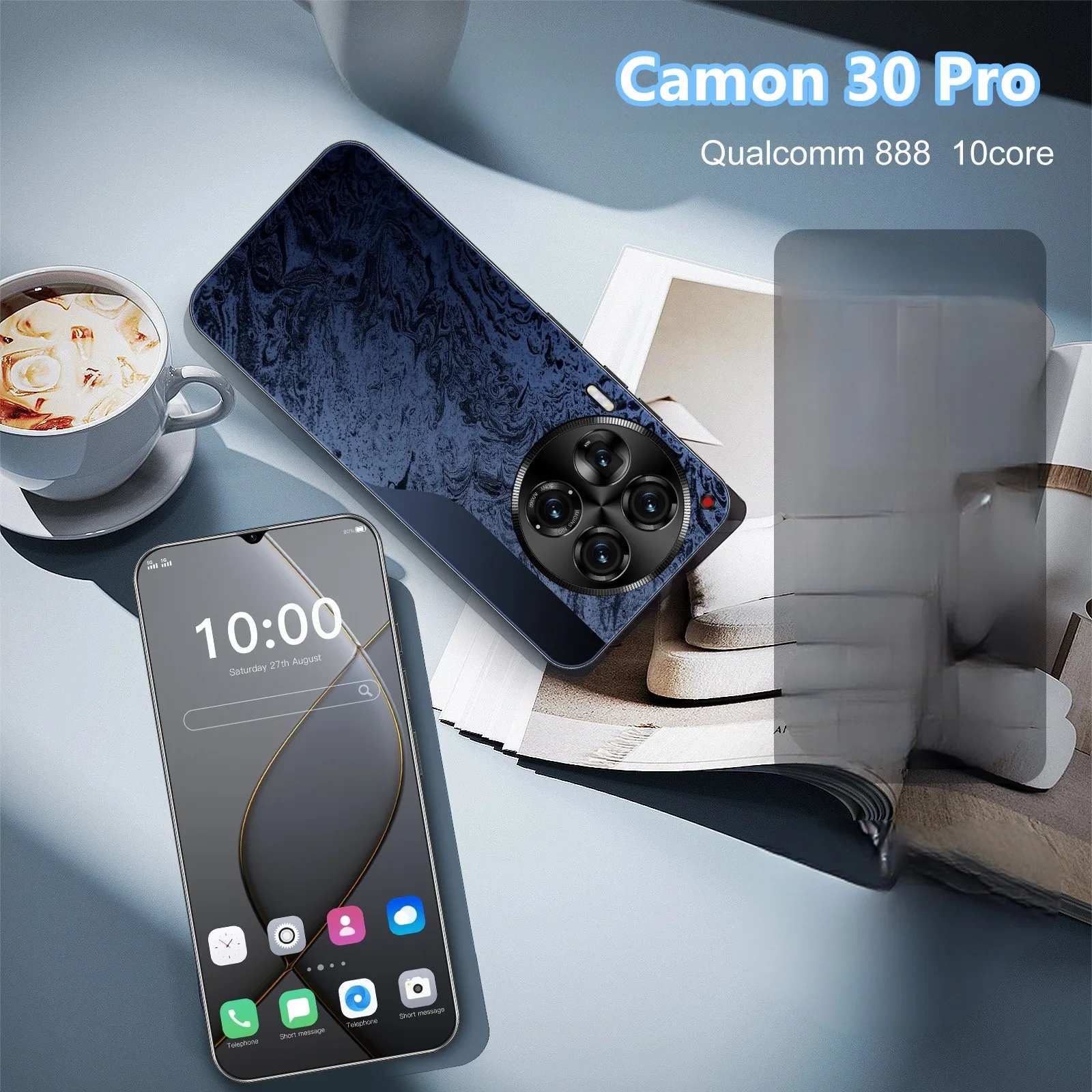 2024 New Model Camon 30 Pro 6.8 Inch HD LED Screen Android Global 4G Smart Phone Factory Customization Low Price Cellphone 108MP