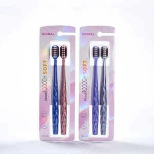 Adult Travel Toothbrush Set Soft Nylon Bristles Biodegradable Disposable Manual Toothbrush Home Use Plastic Handle