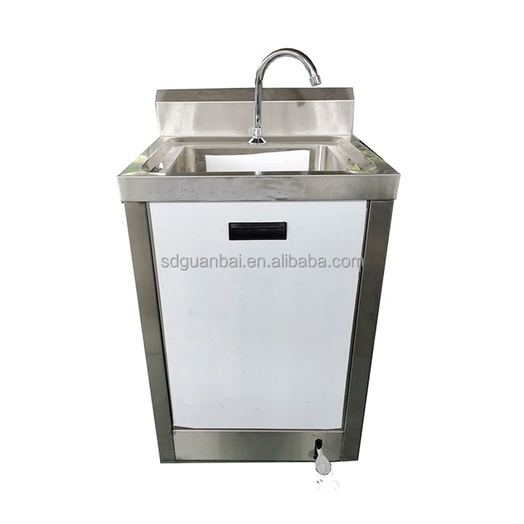 Foot Operated Hand Wash Sink Customized Portable Stainless Steel Lab Sink for Hospital Use Mini SS Outdoor Sink