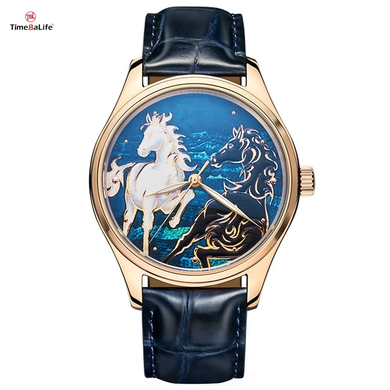 OEM Custom Logo Design Luxury Classic Automatic Zodiac Watches Stainless Steel Watch Animal Dial Mechanical Men's Watch