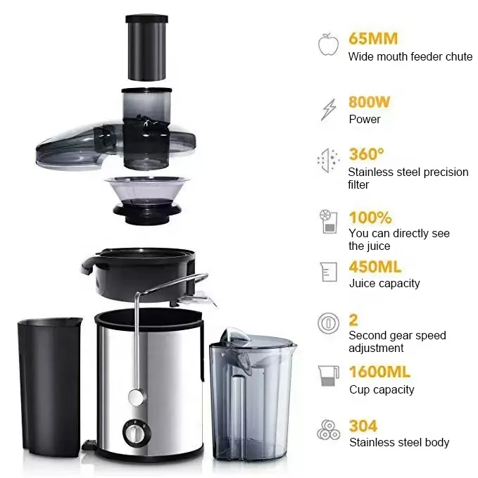 Multifunction Commercial 4 in 1 Big Mouth Carrot Vegetable Juicer Blender Fruit Juicer Extractor Food Mixer