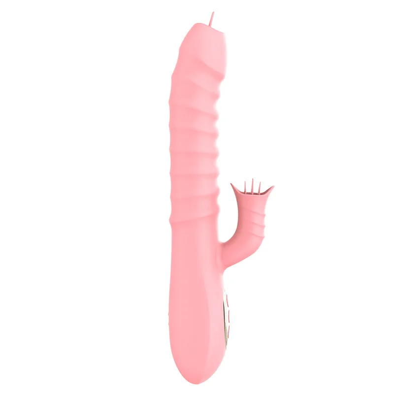 Llicking Vibrating Heating Silicone Realistic Dildos and Vibrators 8 Speed Telescopic Dildo Vibrator Sex Toy for Women