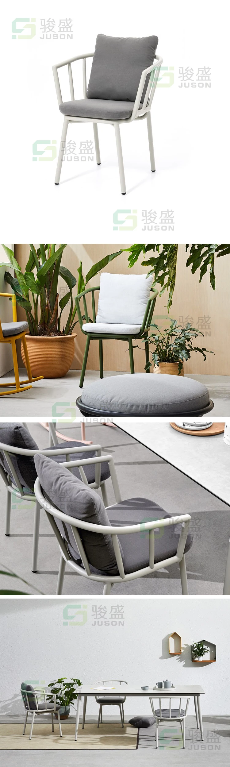 Outdoor Special Furniture Aluminum Alloy Garden Terrace Table And Chair Rectangular Table Several Seat Dining Table And Chair