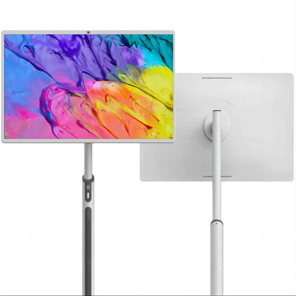 Android 13 Touch Screen 32 Inch Advertising Monitor Wifi LCD Portable TV Multimedia Smart Movable Tv