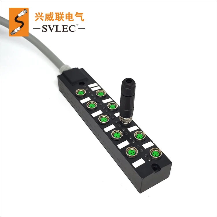 Svlec 8 Ports Junction Box M8 Termination Wiht M12 Screw Terminal Block ...