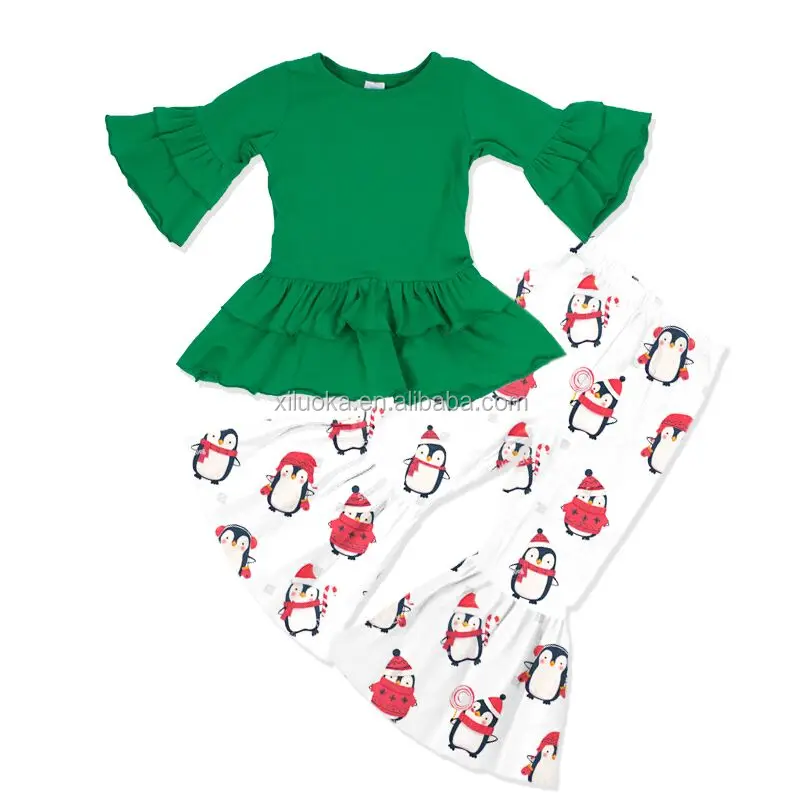 冬季衣服pinguins绿色棉圣诞节儿童服装女婴服装 Buy 女婴服装 婴儿衣服新生儿 男婴冬装product On Alibaba Com