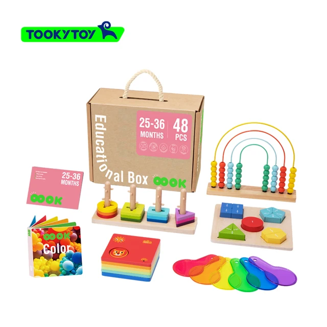 Color filter plate cognitive color piece hand puzzle children abacus frame building block shape matching toy Educational Box