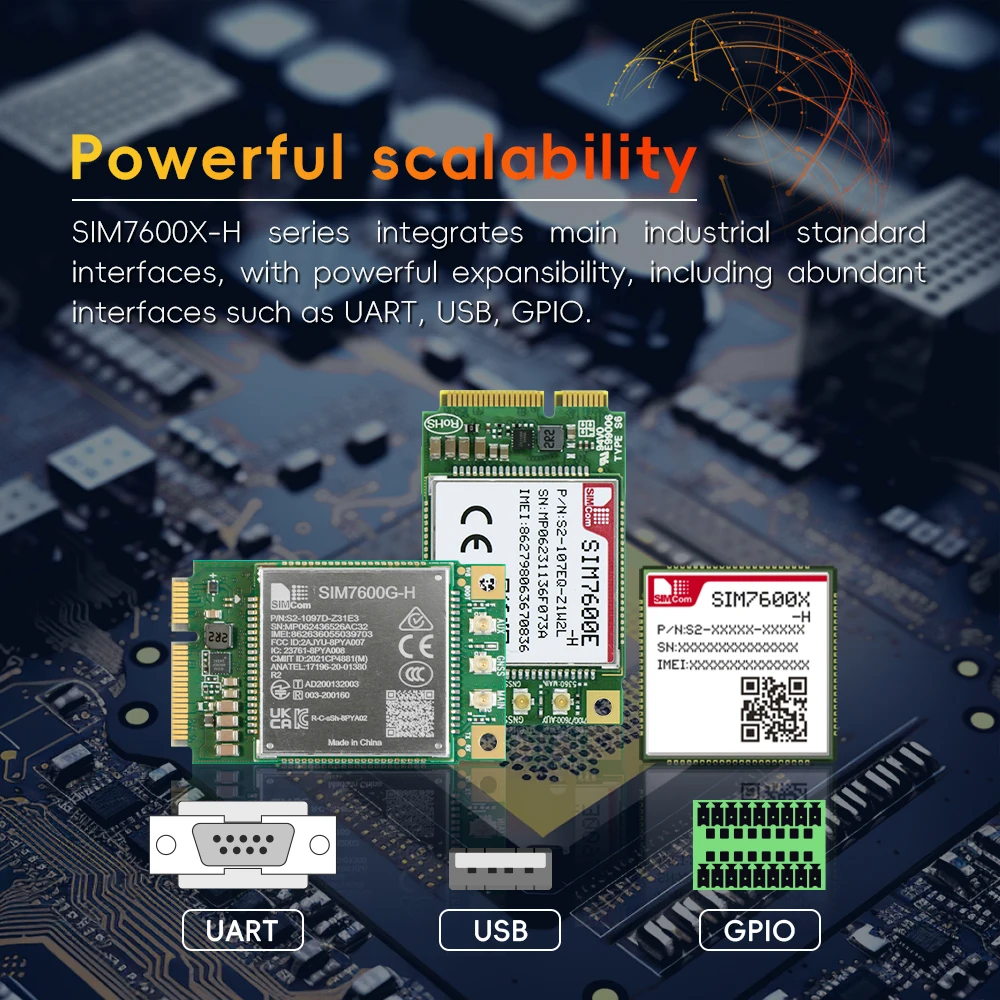 Simcom SIM7600E LTE Module - 4G Development Core Board Kit