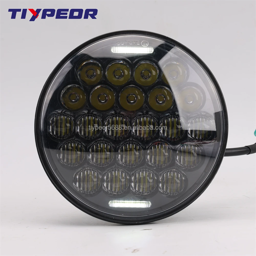 product tiypeor headlight 75w universal led headlight 575 brighter headlight led projector sealed beam ring lamp for harley davidson-9