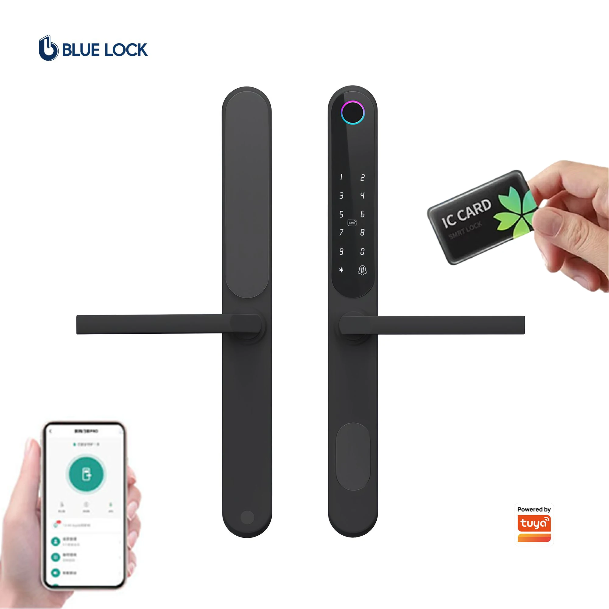 Bluelock TTLock Broken Bridge 3085 Mortise Ai Smart Lock Factory Price OEM ODM Wifi BLE RFID Card Fingerprint Waterproof CE FCC