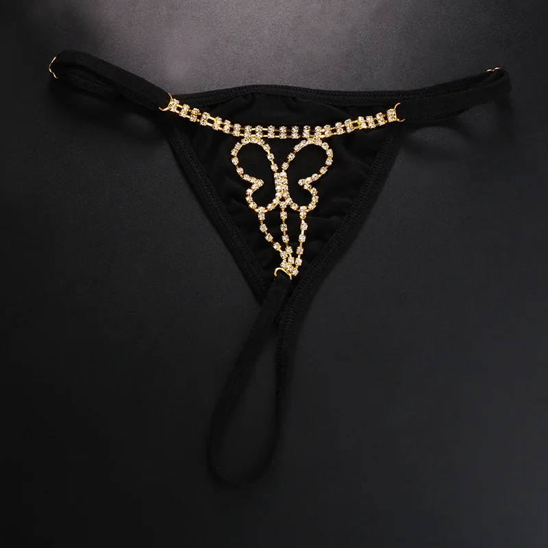 Chic And Fashionable Underwear With Butterfly-shaped Rhinestones And ...