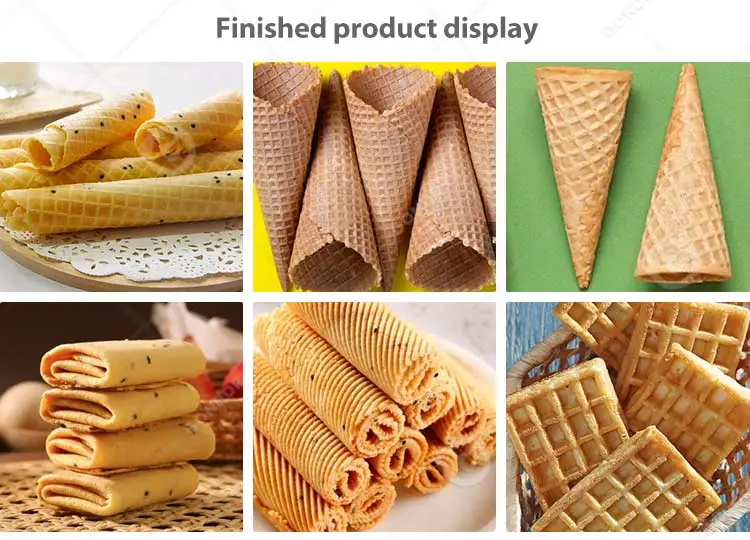 Stroopwafel Sugar Ice Cream Egg Roll Shape Automatic Cone Make Maker Gas Industrial Machine India