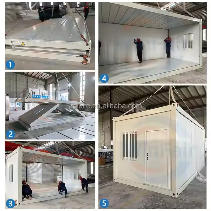 20ft Prefab House Modular Folding Container House with Quick ...