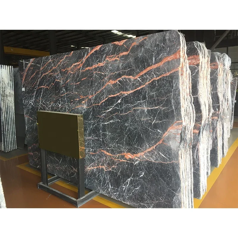 Polished Natural Stone Chinese Azalea Red Marble for Interior Decoration
