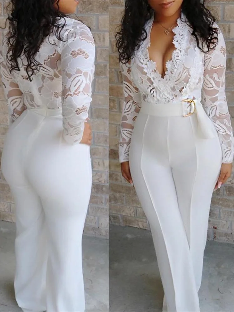 White Two-Piece Jumpsuit - Bridal Jumpsuit - Cutout Jumpsuit - Lulus