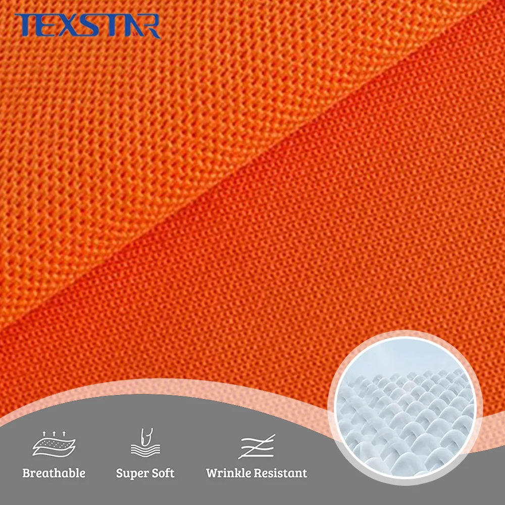 Custom Eco-Friendly Recycled 100% Polyester Micro Pique Mesh Knitted Sportswear Fabric for Apparel Bags Polo Shirts Car Girls