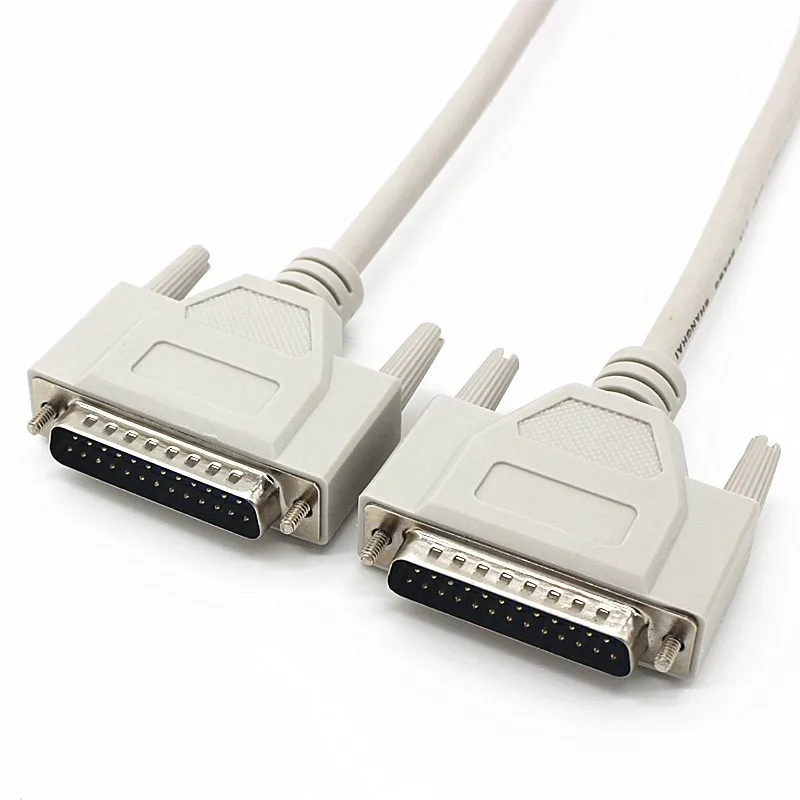 Cable Length: 1.5m Computer Cables 1.5M 25Pin DB25 Parallel Male to Male LPT Printer DB25 M-M Cable Computer Cable Printer Connection Extending Cable 25Pin 