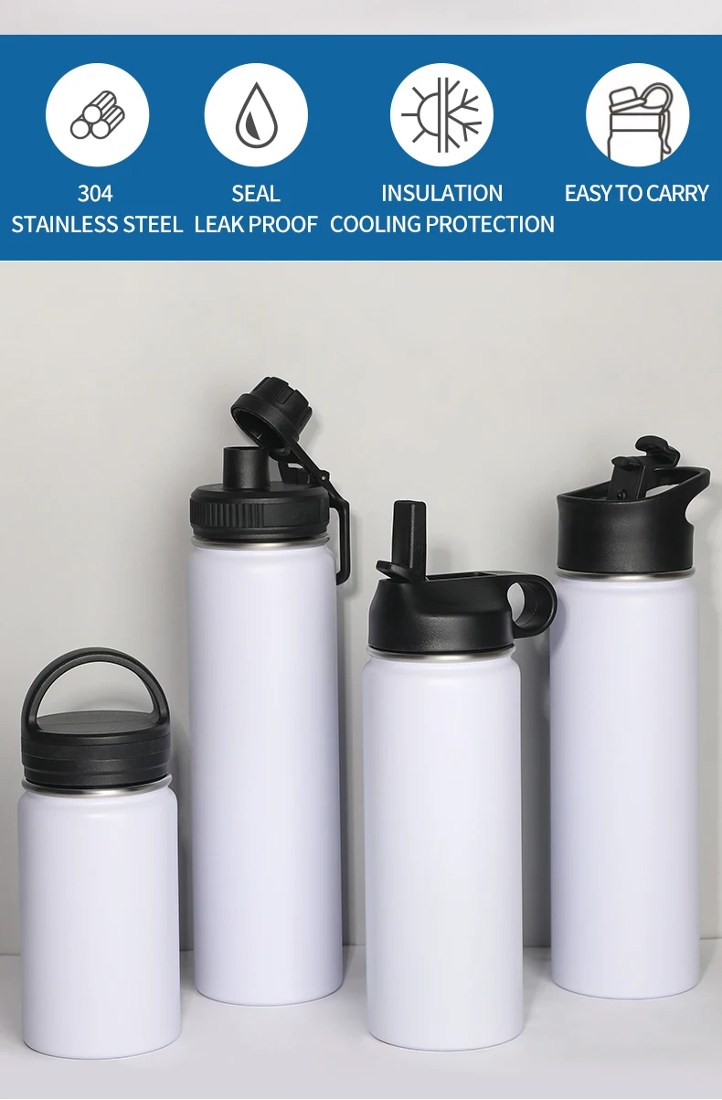 Outdoor Portable Double Wall Stainless Steel Sports Water Bottle ...