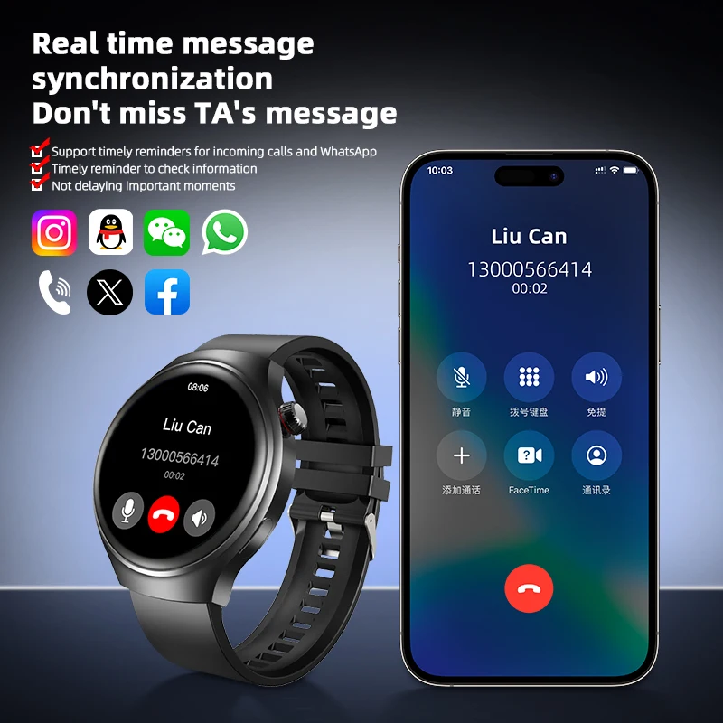 Whatsapp Smartwatch Yang Boleh Call VIVAN AI Smart Watch VWF19