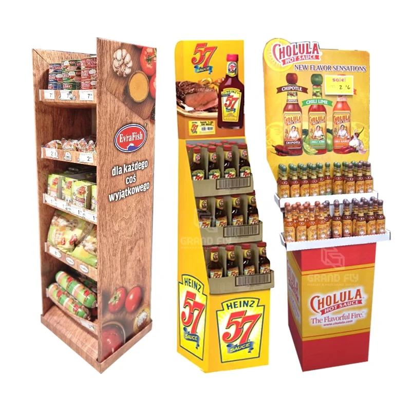 Alibaba.com: Custom Sauce Cardboard Display Stand, Corrugated Floor ...