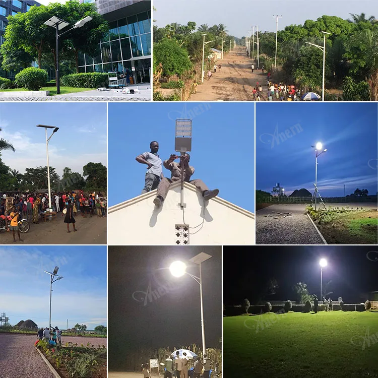 60w 8m Ip66 Solar Outdoor Light Efficiency Led Solar Street Light
