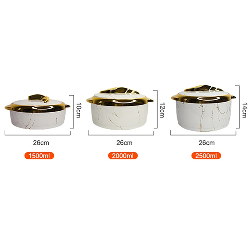 Marbling White Hot Food Container Golden Trim Luxury Lunch Box Food  Casserole Warmer Set - Buy Marbling White Hot Food Container Golden Trim  Luxury Lunch Box Food Casserole Warmer Set Product on