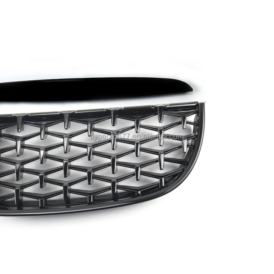 product tiypeor diamond style front hood kidney grill car grille for bmw e90 e91 3 series 2005 2006 2007 2008-4