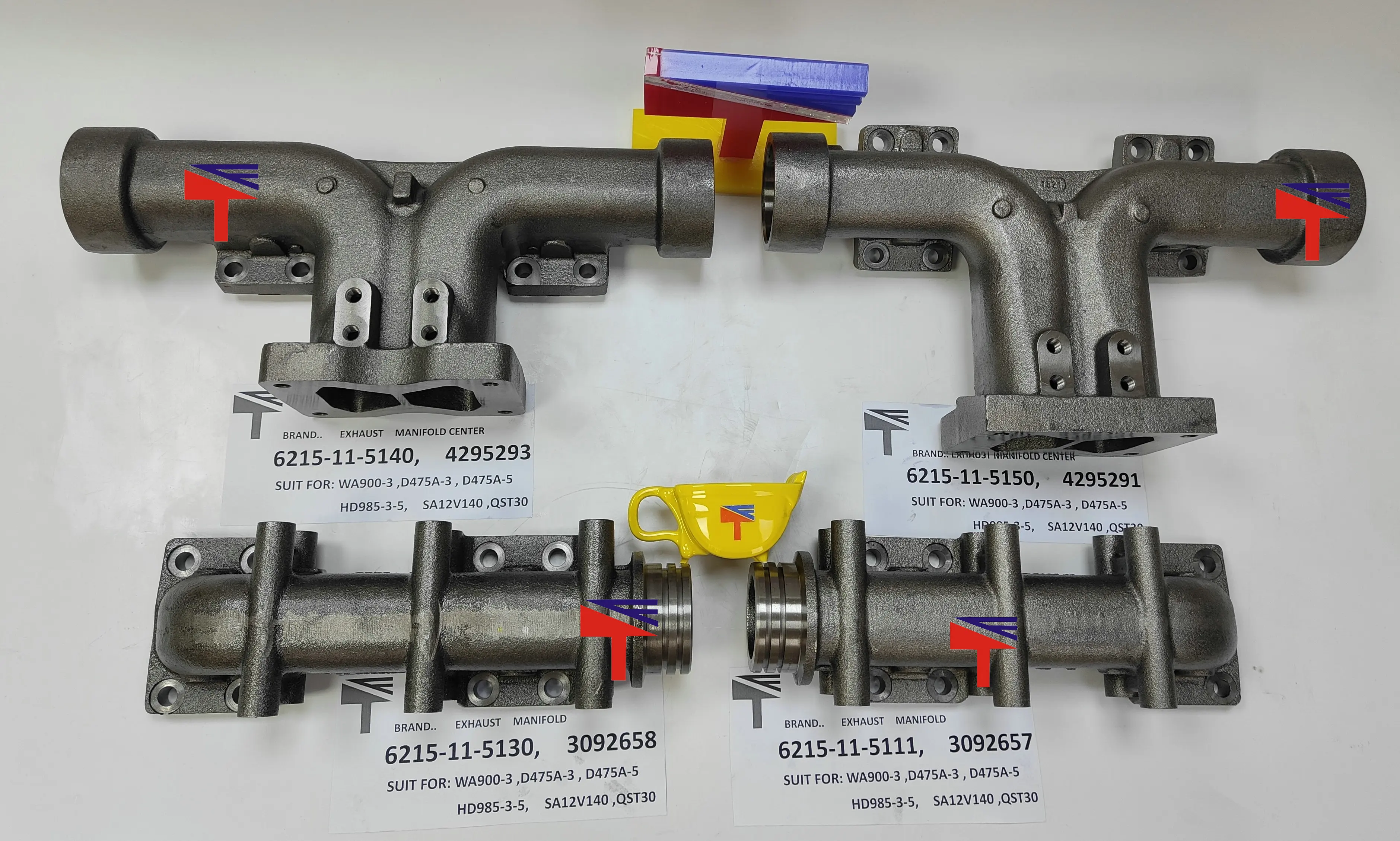 機械エンジン排気マニホールド6261-11-5110 6261-11-5130 6211