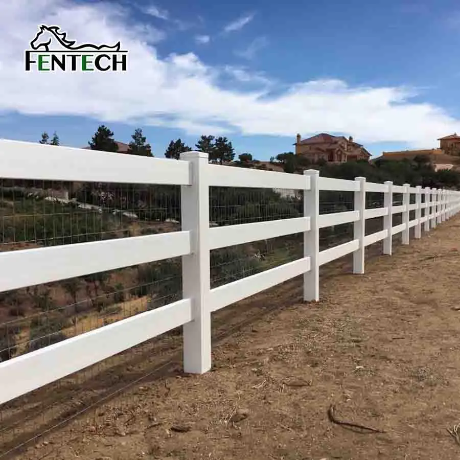 Fentech High Quality 3 Rail Fence Post Extensions High Strength Cheap Farm Fence with 3D Modelling Service